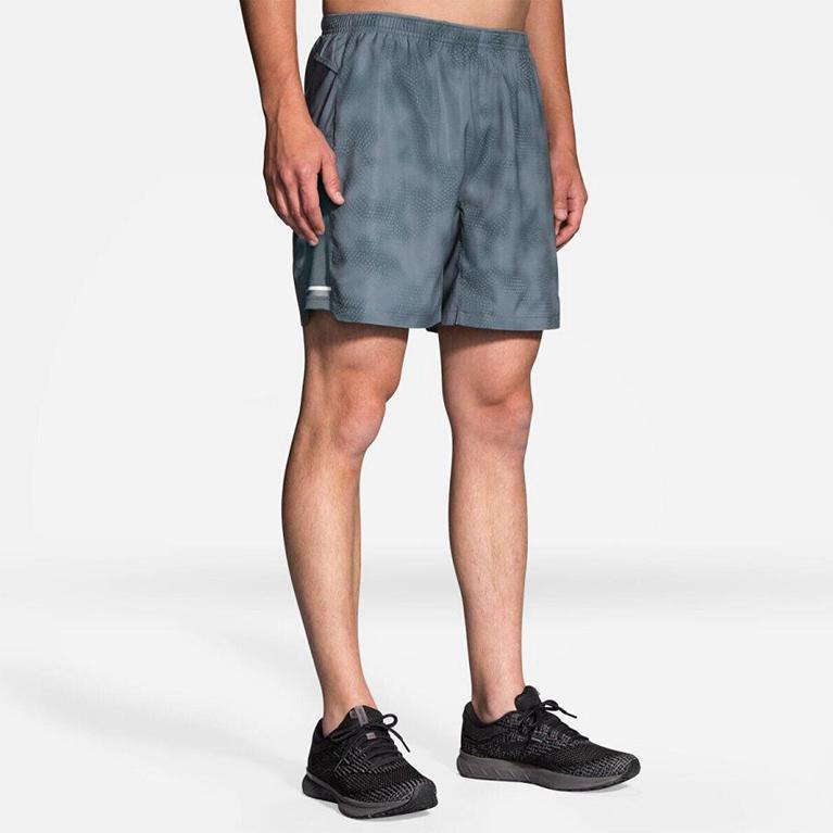 Brooks Sherpa 7 2-In-1 - Mens Running Shorts - Grey (32578BTPJ)